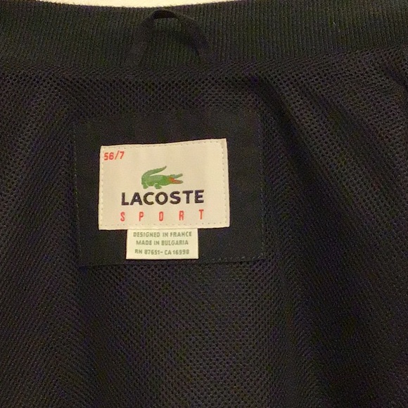 LACOSTE MEN’S BLACK ZIPPERED SPORT GOLF VEST size 56/7 - Picture 9 of 11